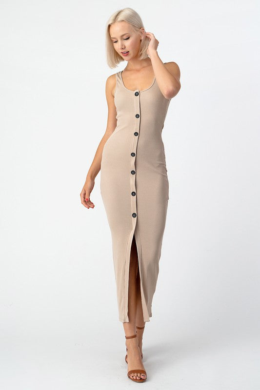 Women's Beige Sleeveless Ribbed Fitted ...